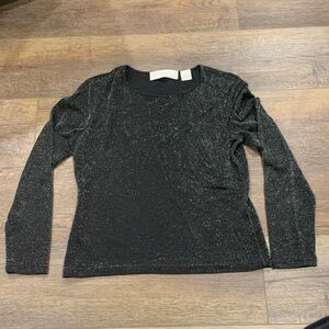 Dana Buchman Petitites Size P sparkly top black
